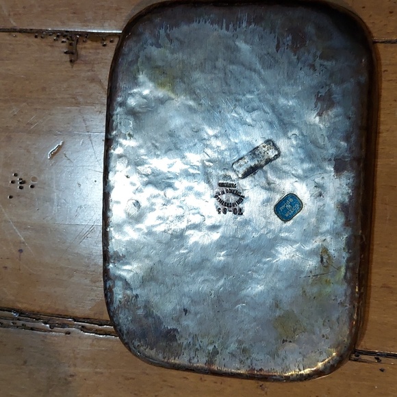 Emilia Castillo Sterling covered Dish with a turquoise lizard. Stamped. Mexican. - Picture 6 of 6